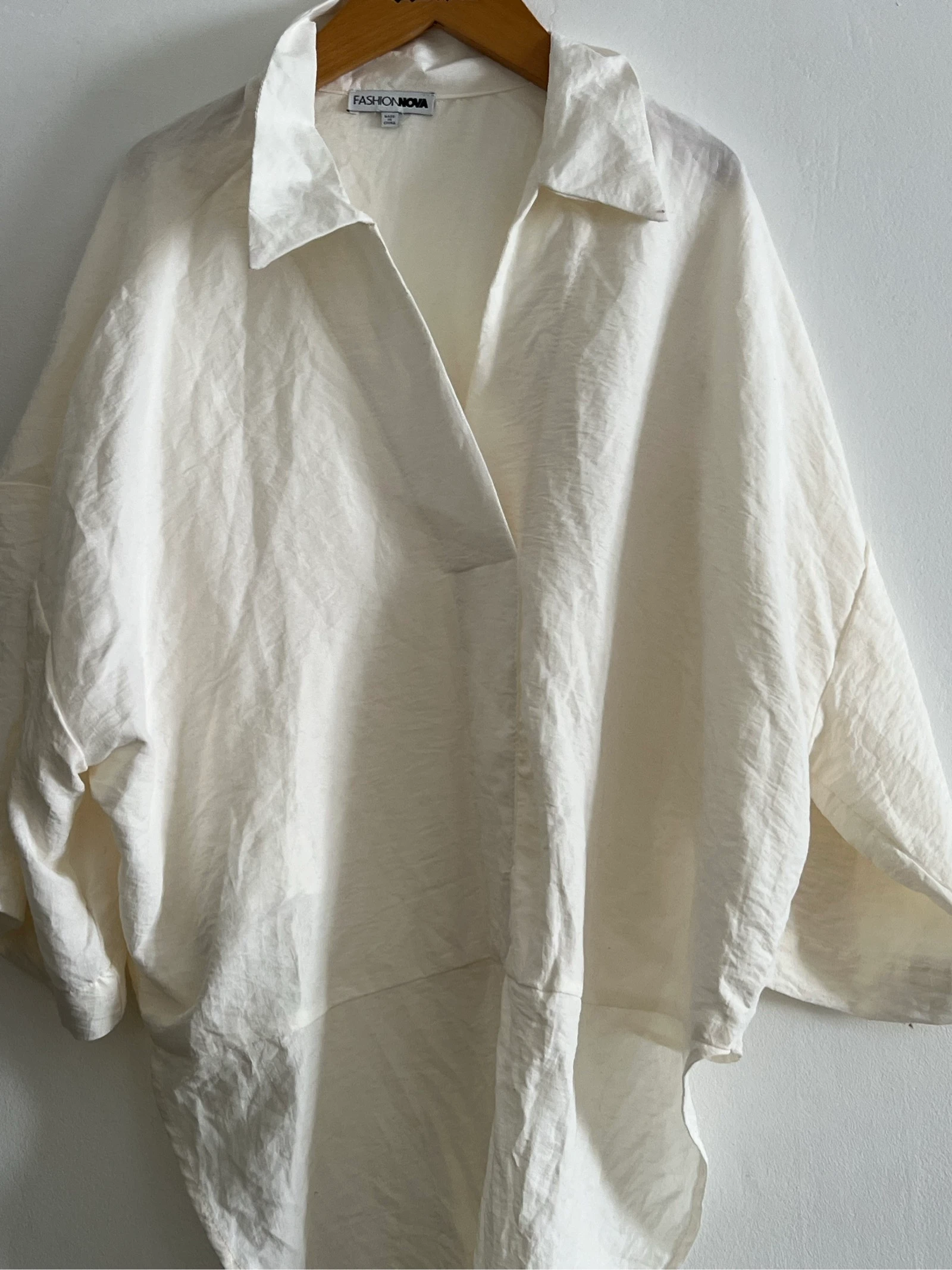 🤍 Camisa Oversize Fashion Nova Blanca 🤍 – photo 2